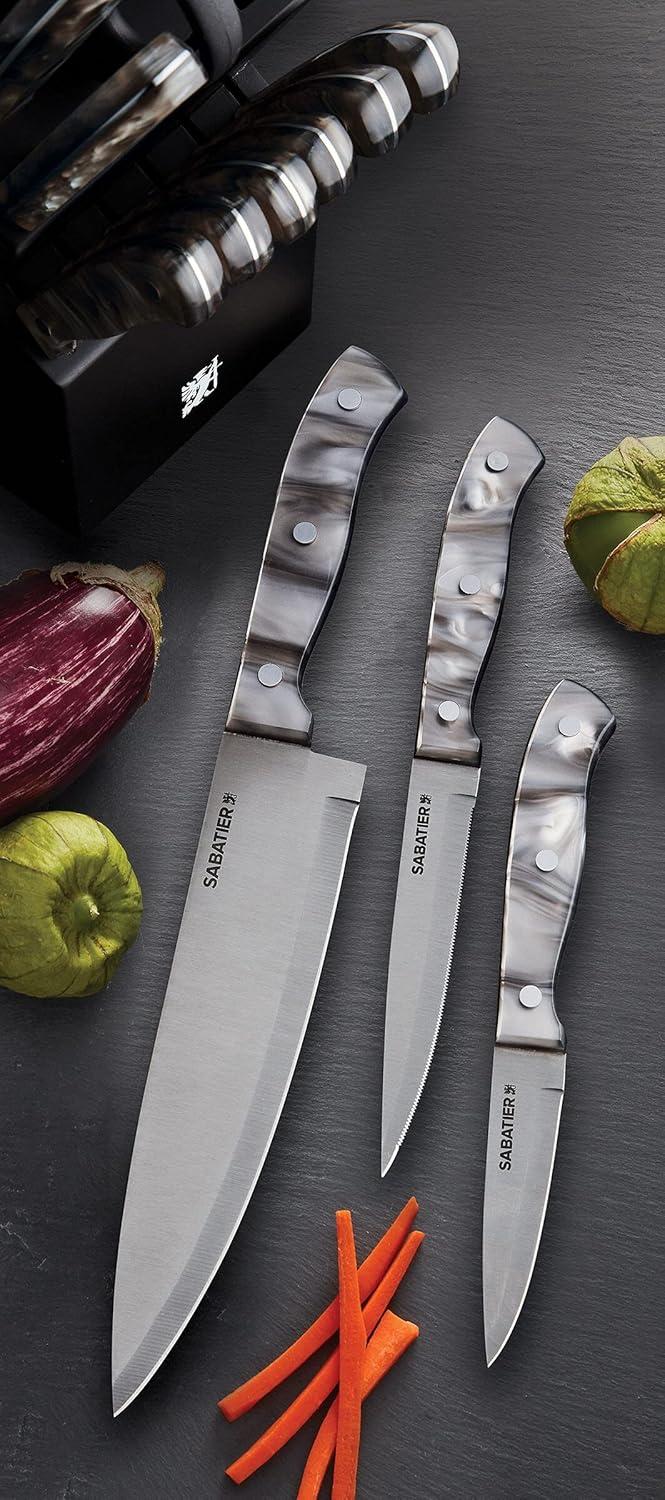 image:imageSabatier 5255854 Triple Rivet Knife Block Set 15Piece BlackBlack