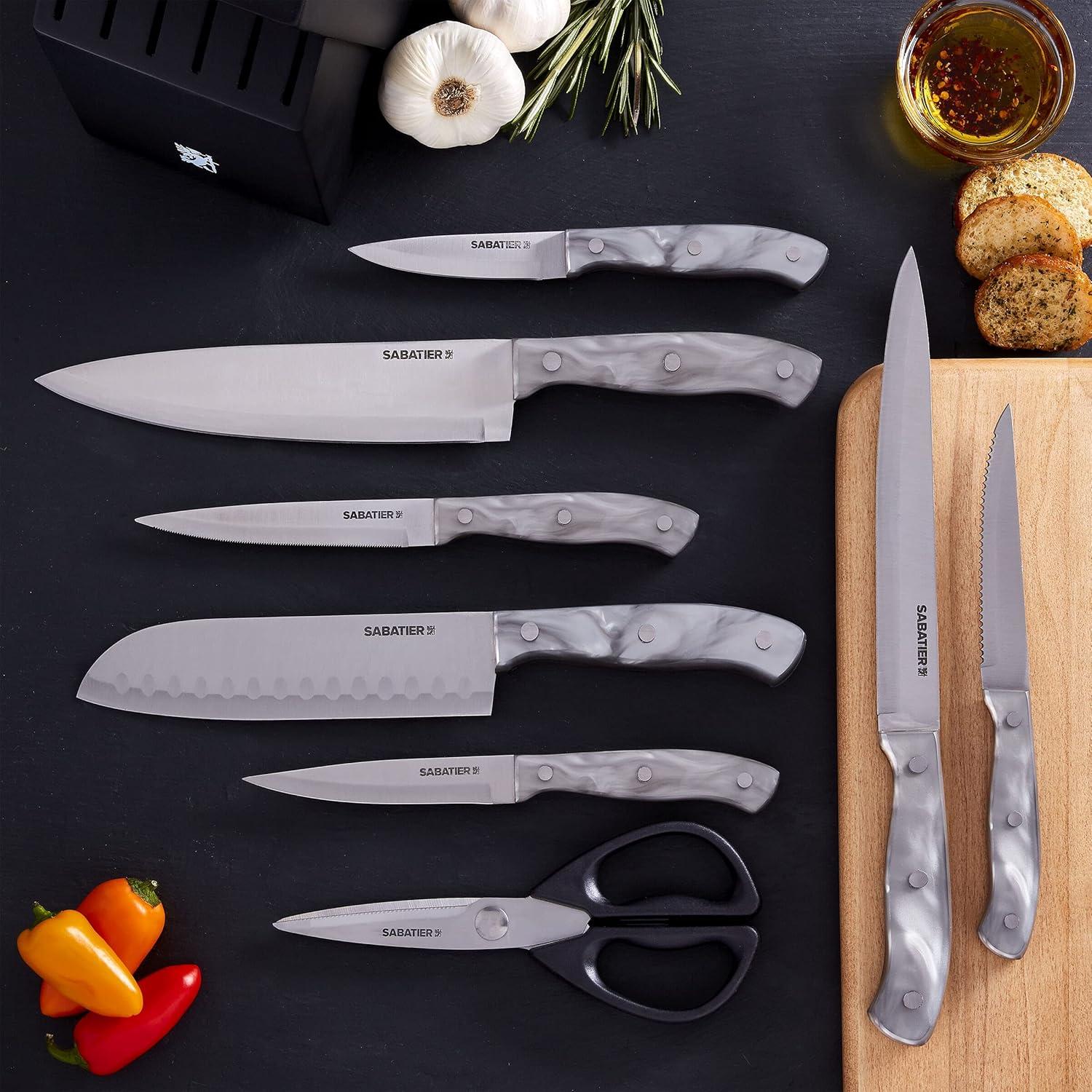 image:imageSabatier 5255854 Triple Rivet Knife Block Set 15Piece BlackBlack