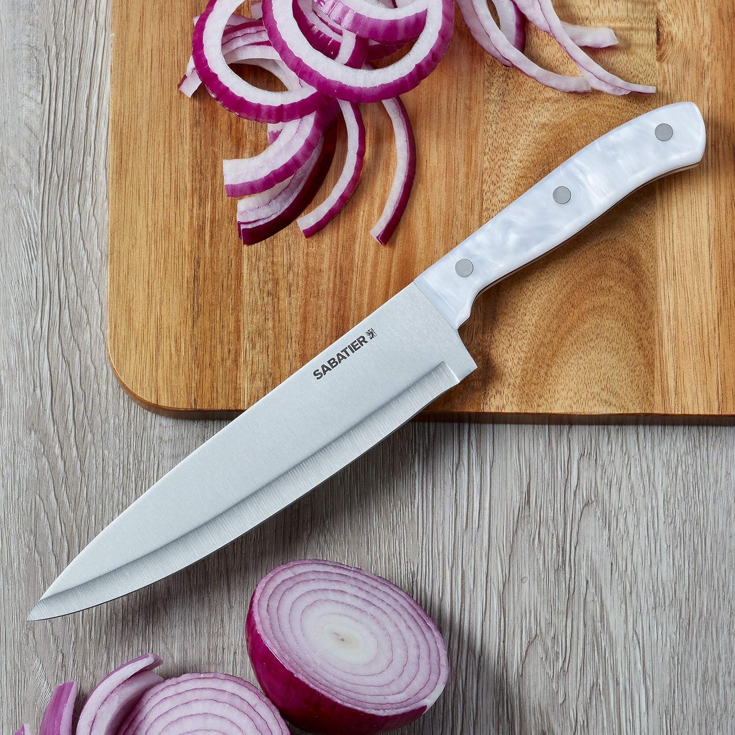 image:imageSabatier 5255854 Triple Rivet Knife Block Set 15Piece BlackWhite