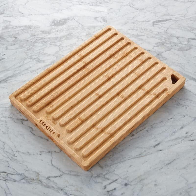 image:imageSabatier ExtraLarge Bamboo Cutting Board with Juice Trench amp Handles Reversible Kitchen Chopping Board for Meal Prep amp Serving Bread Board with Grooves for Charcuterie 12 x 1814L x 11W