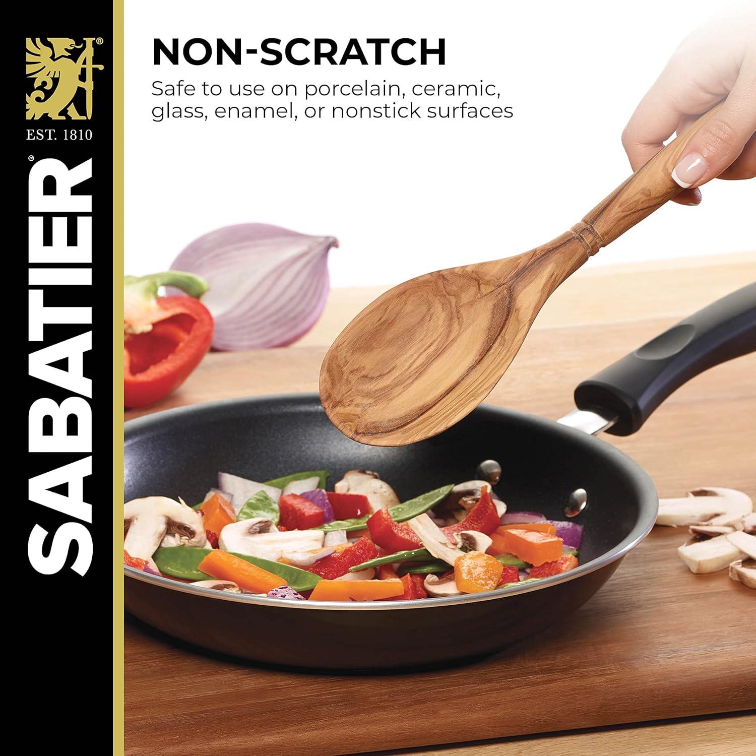 image:imageSabatier Olivewood AllPurpose Spoon Perfect for stirring mixing basting or serving 14Inch1376 x 272 x 083 inches