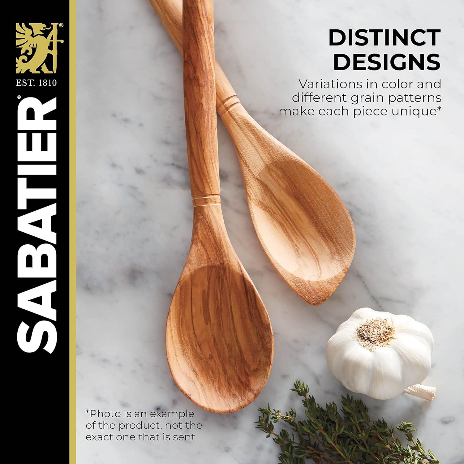 image:imageSabatier Olivewood AllPurpose Spoon Perfect for stirring mixing basting or serving 14Inch1376 x 272 x 083 inches