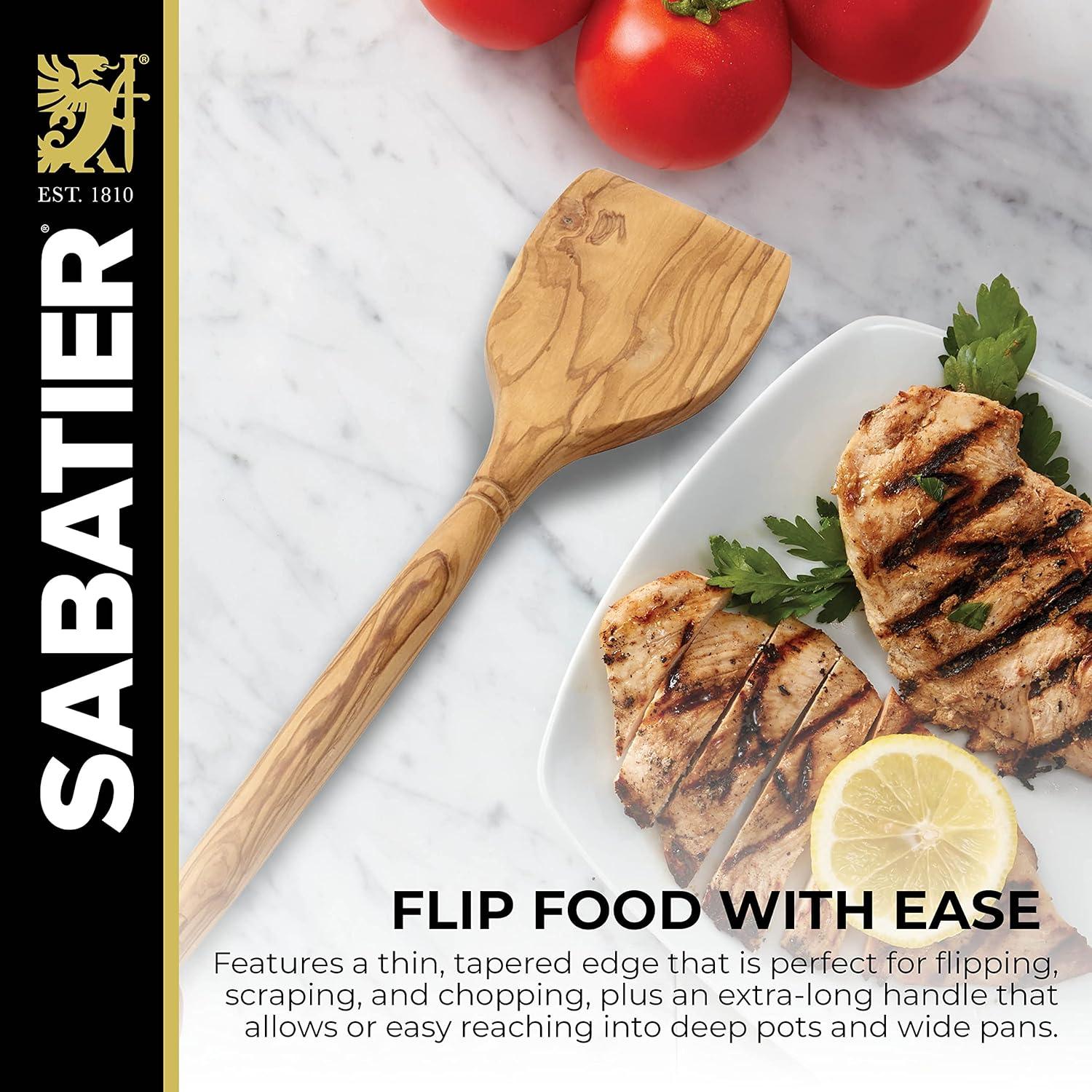 image:imageSabatier Olivewood AllPurpose Spoon Perfect for stirring mixing basting or serving 14Inch1396 x 330 x 083