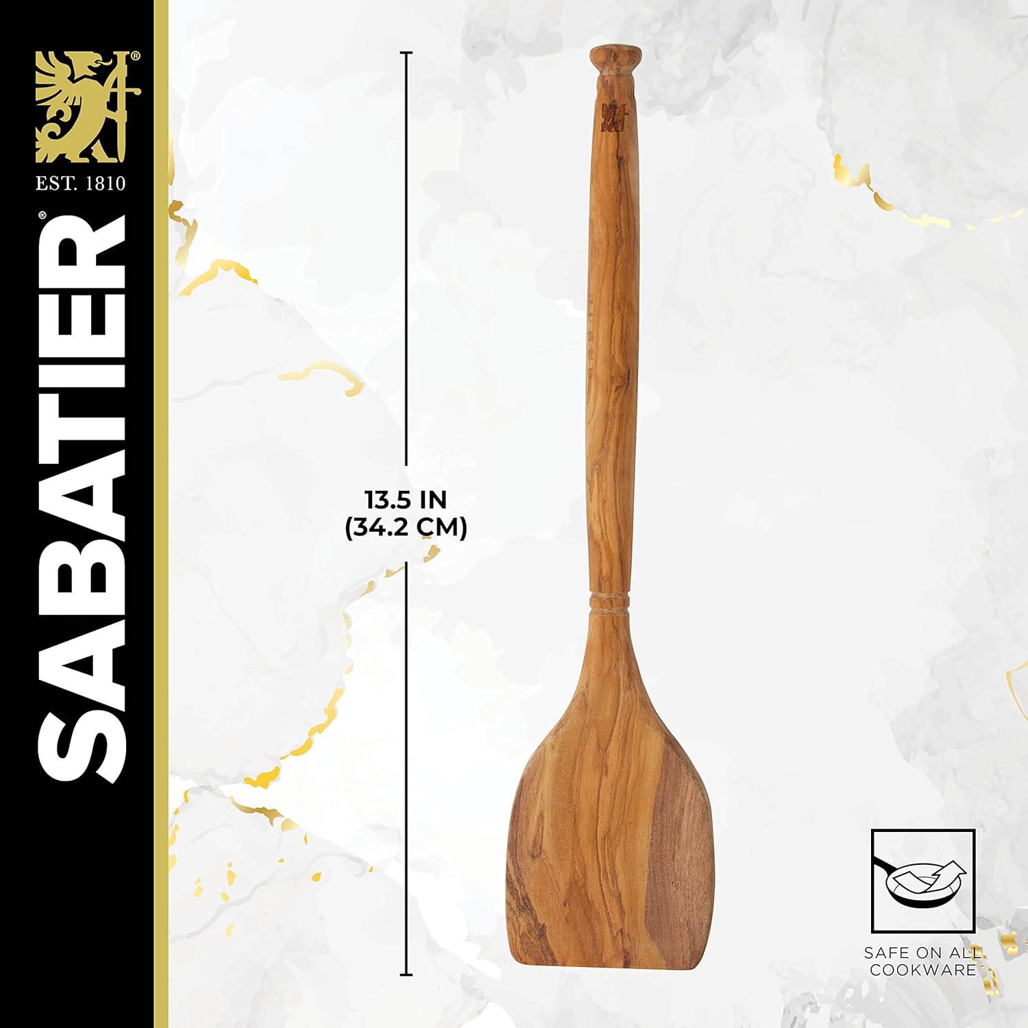 image:imageSabatier Olivewood AllPurpose Spoon Perfect for stirring mixing basting or serving 14Inch1396 x 330 x 083