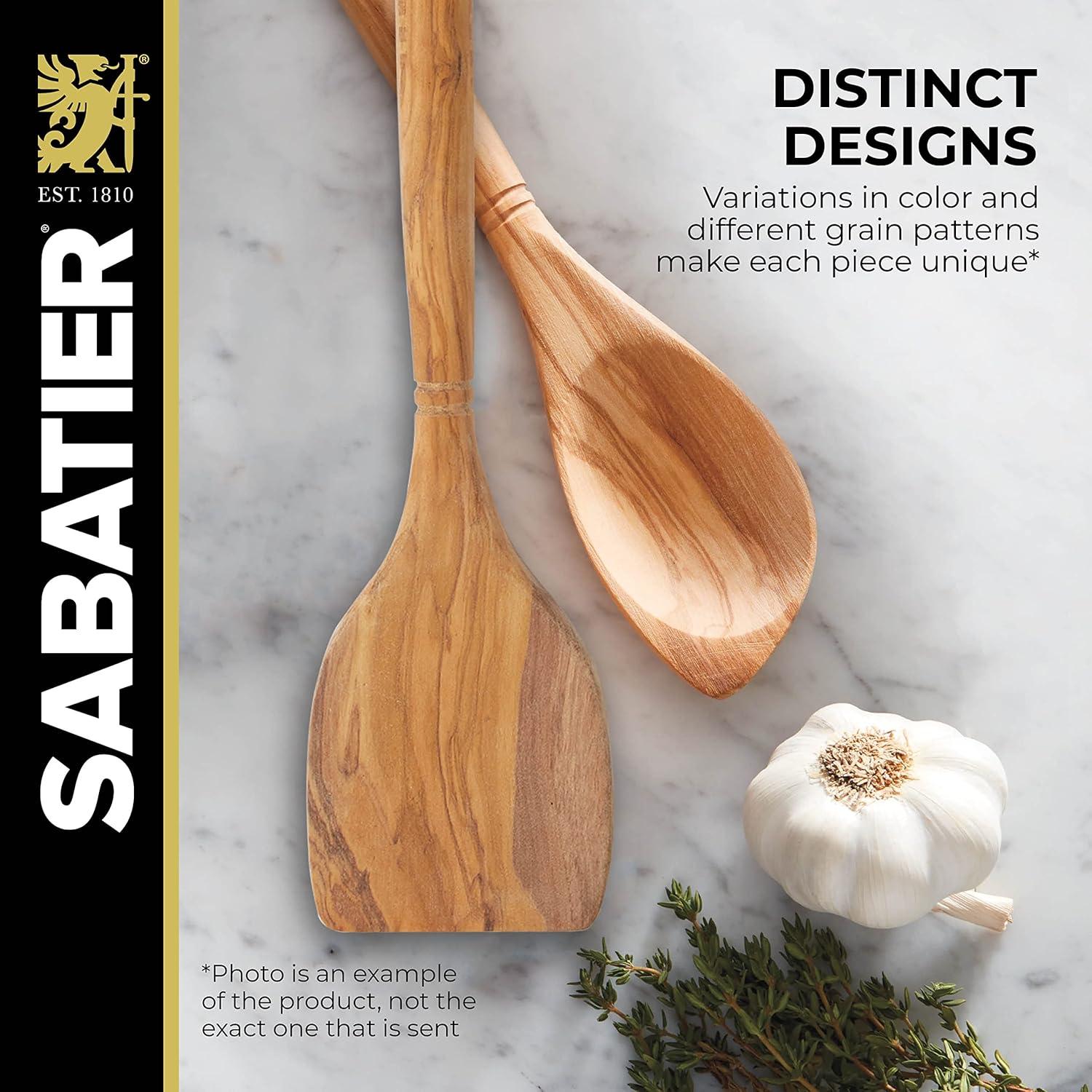 image:imageSabatier Olivewood AllPurpose Spoon Perfect for stirring mixing basting or serving 14Inch1396 x 330 x 083