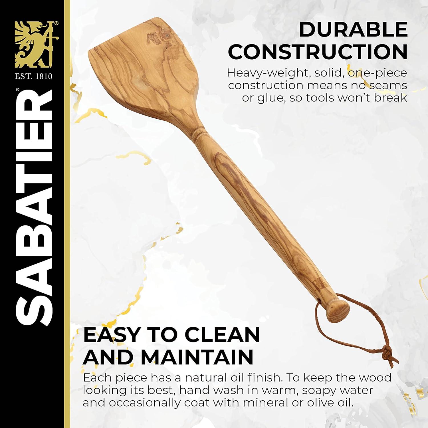 image:imageSabatier Olivewood AllPurpose Spoon Perfect for stirring mixing basting or serving 14Inch1396 x 330 x 083