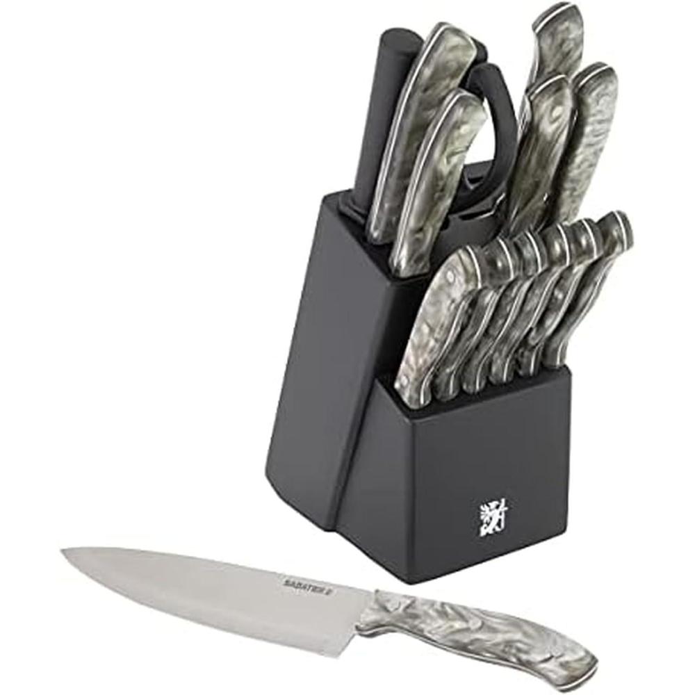 image:imageSabatier 5255854 Triple Rivet Knife Block Set 15Piece BlackBlack