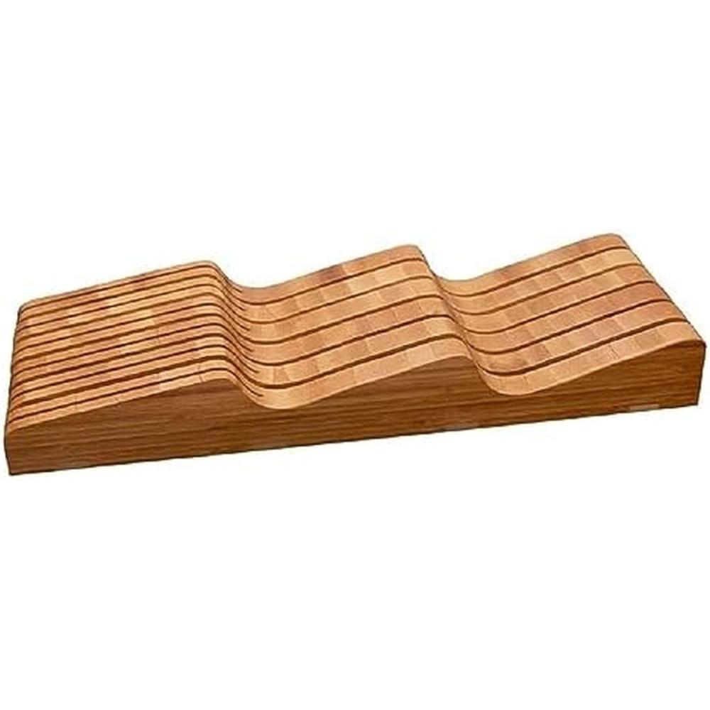 image:imageSabatier In Drawer Knife Organizer 11 Slots Bamboo Knife Block Kitchen Storage Holder for 11 Knives Kitchen Knife Organizer11 Slots