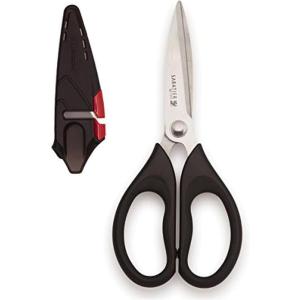 image:imageSabatier Forged Stainless Steel Chef Knife with Edgekeeper SelfSharpening Blade Cover HighCarbon Stainless Steel Kitchen Knife RazorSharp Knife to Cut Fruit Vegetables and more 8Inch BlackAllPurpose Shears