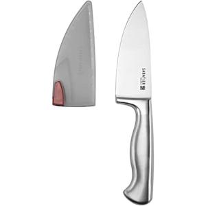image:imageSabatier Forged Stainless Steel Slicing Knife with Edgekeeper SelfSharpening Blade Cover HighCarbon Stainless Steel Kitchen Knife RazorSharp Knife to Cut Fruit Vegetables and more 8Inch6Inch Chef Knife