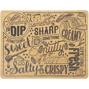 image:imageSabatier Reversible Bamboo Charcuterie Board with Recessed Handles Decorative Kitchen Cutting Board for Entertaining and Meal Prep Cheese Board with Serving Guide 11 x14Bamboo